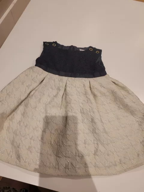 Girls Age 9-12 Months Black And White Dress From M And Co Baby