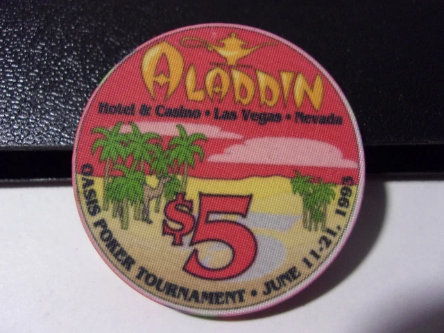 ALADDIN HOTEL CASINO $5 hotel casino gaming poker chip - Las Vegas, NV