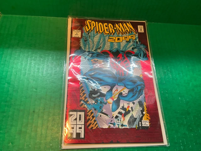 MARVEL - SPIDER-MAN 2099 Vol 1 #1 Nov 92 BRIGHT RED FOIL COVER V Nice Condition