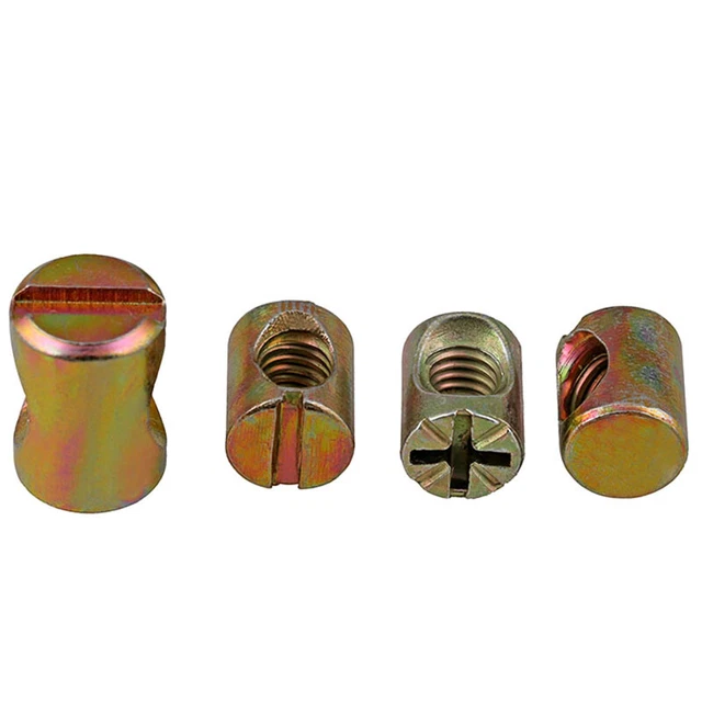 Phillips/Slotted Barrel Dowel Nuts Joint Fixing Unit M6 M8 Zinc Alloy/Iron