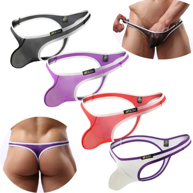 Men Tback Open Butt Underpants Crotchless Underwear Open Front Thong  G-String