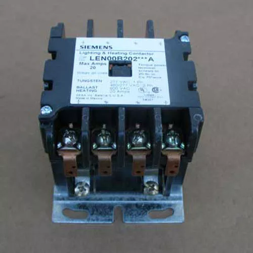 New Siemens LEN00B202240A 20 Amp 4 Pole Lighting Contactor Open