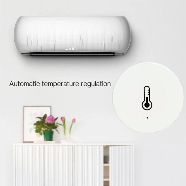 TEMPERATURE HUMIDITY SENSOR White Requires Battery Not Included £12.90 ...