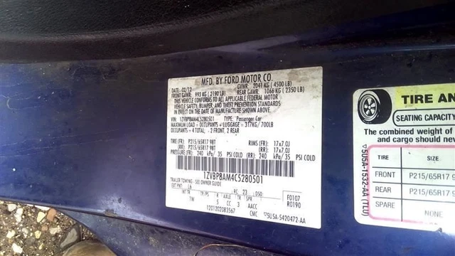 MUSTANG   2012 Crossmember Transmission 103871658