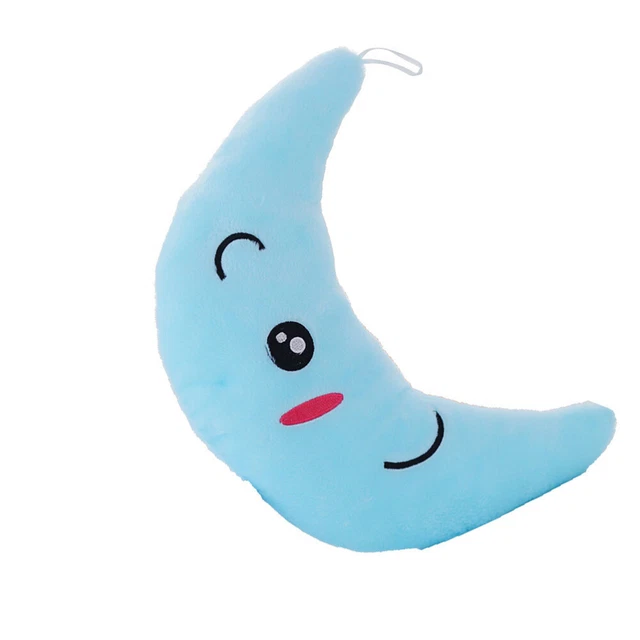 Bleu Creative Light Up LED Lune Coussin Lumineux Coussin Glow Coussin Bébé En