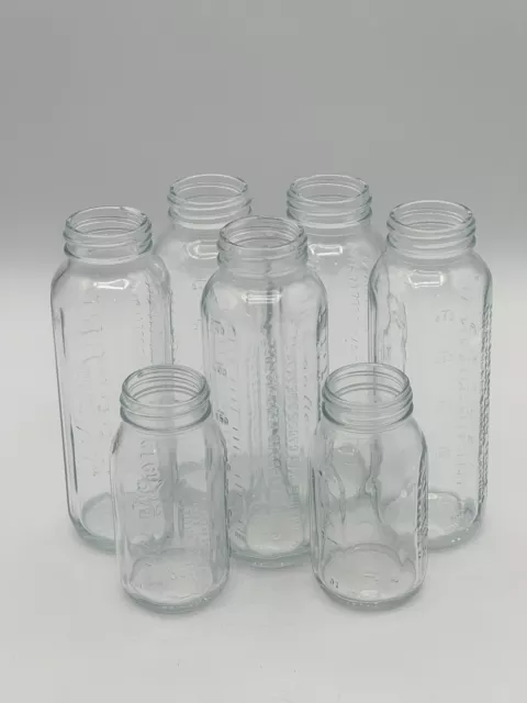 Evenflo Glass Baby Bottle Lot 5-8oz & 2-4oz
