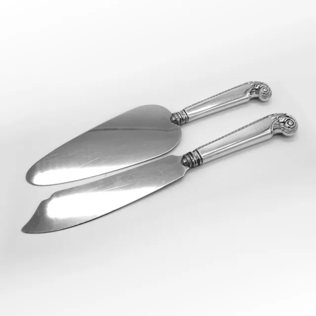 George II Plain Ice Cream Knife Cake Server Set Birks Sterling Silver