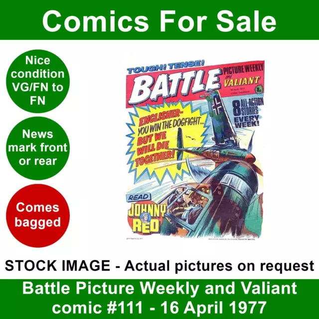 Battle Picture Weekly and Valiant comic #111 - 16 April 1977 - Nice VG/FN