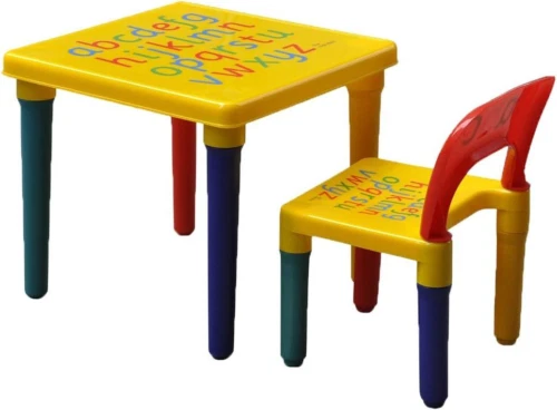 SavingPlus ABC Alphabet tavolo in plastica per bambini e set di una sedia regalo Regno Unito