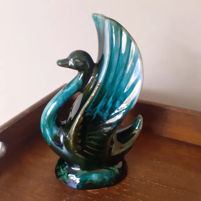 Vintage blue mountain pottery Canada Swan Vase