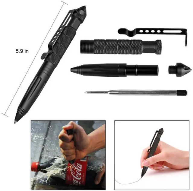 2024 Tactical Pen Self Defense Police Military Emergency Gear Window Breaker Kit 3