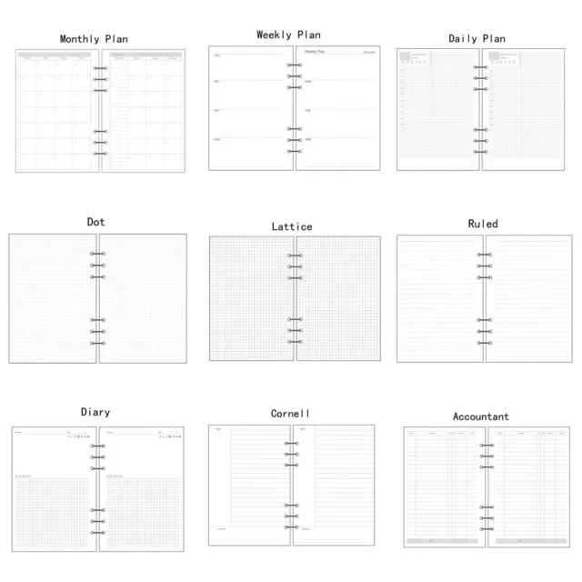 A5/A6/A7 To Do Planner Accounting Diary Insert Refill Schedule Organiser 45Sheet