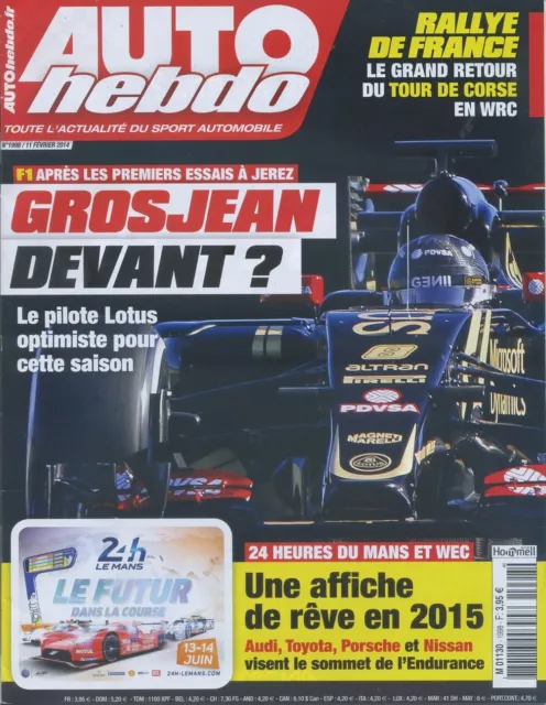 AUTO HEBDO n°1998 11/02/2015 F1 Essais JEREZ 24h du MANS WEC