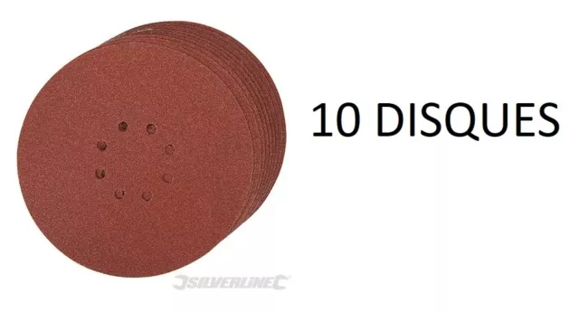 20 pièces Disque abrasif 225 mm Disque de Ponçage 60 Grain pour