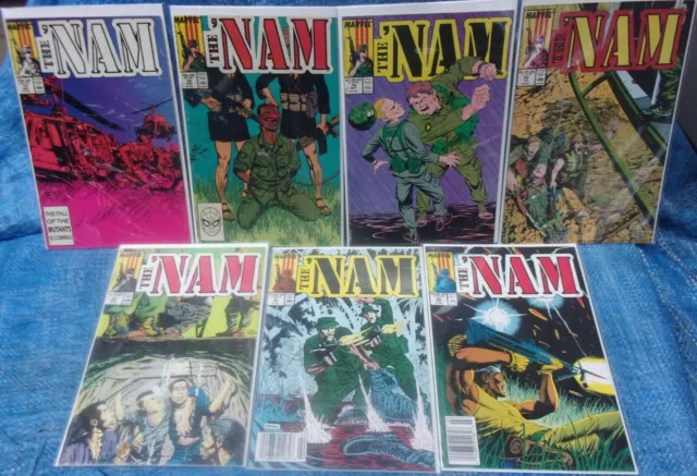 Marvel Comics The Nam 8 Issue Lot # 13 16 18 20 22 27 28 33 Vietnam War Hama 2