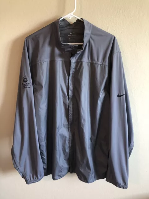 VESTE HOMME NIKE Golf Diamond Resort Dri Fit Shield gris zipp