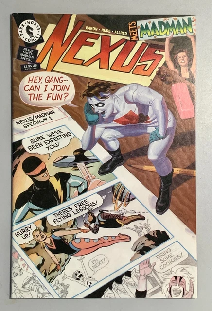 NEXUS Meets Madman by STEVE RUDE & MIKE BARON & M ALLRED- 1996 Dark Horse  VF/NM