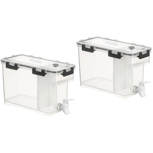 2x Contenedor de bebidas reutilizable con cubo de jugos para bar de cocina fiesta