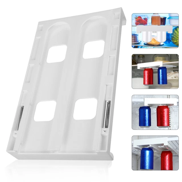 Organizzatore Frigo Per Lattine - Distributore A Molla Automatico, 3 File, Bianco 31x25cm