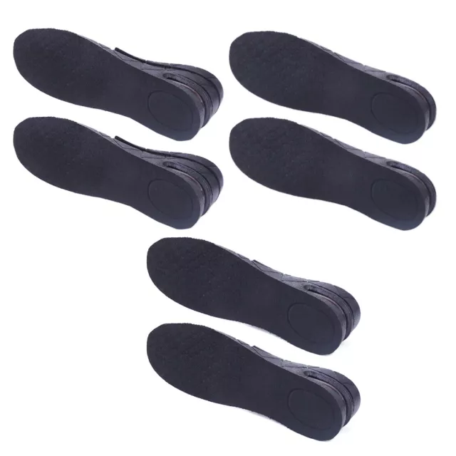 3cm 5cm 7cm Unisex Shoe Lift Height Increase Heel Insoles Insert Taller Black