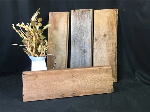 4 Barn Wood Reclaimed Planks, Wall Siding Boards, Rabbet Edge Lumber A56,