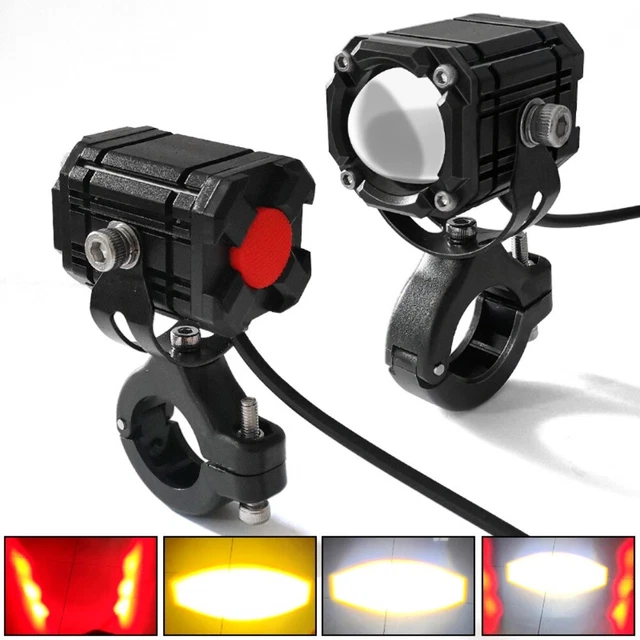 Pleins feux de conduite moto Spot DRL de brouillard Lampe frontale Phare LED