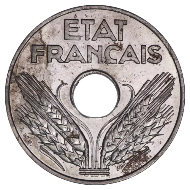 France 20 centimes 1941 pattern coin Iron Etat Français MS coin French