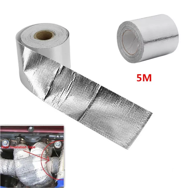 5M Car Silver Fire-retardant Belt Insulation Band Exhaust Heat Heat Shield Tape