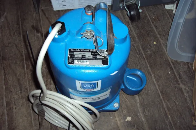 GOULD  WE0511HH Effluent Pump: 1/2, No Switch Included, 61 ft Max. Head, 110V