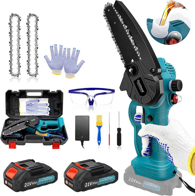 Motosega A Batteria Grenintol 8 Pollici - 1000W, 24V, 6000mAh - Per Legno E Giardino Con Batteria E Accessori - Foto 10