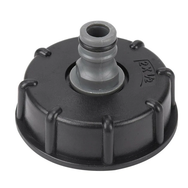Rubinetto Per Serbatoio IBC 1000L, Doppio Rubinetto In Ottone Con Adattatore Per Serbatoio Dell Ibc Da 12 Filettatura Grossa Da 60 Mm 12debuns 83138059