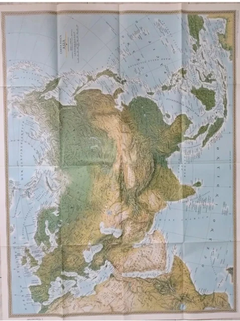 CARTA GEOGRAFICA MAPPA Asia Carta Fisica 2001 L Alimentazione 100x77cm ...