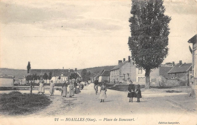 Cpa 60 Noailles / Place De Boncourt