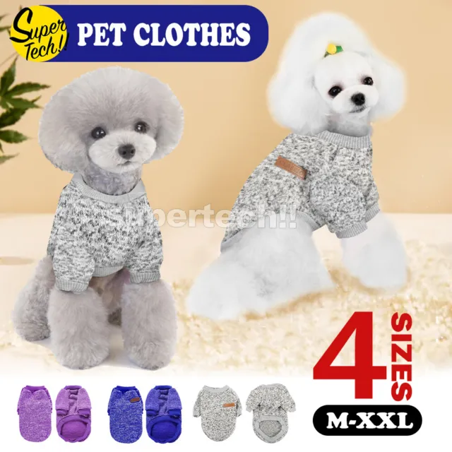 New Pet Dog Warm Jumper Sweater Clothes Puppy Cat Knitwear Knitted Coat Winter