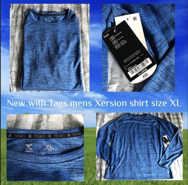 New with Tags $32 xersion mens Shirt training tee size XL ever air workout wear