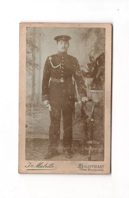 CDV Foto Soldat - Schlettstadt um 1900