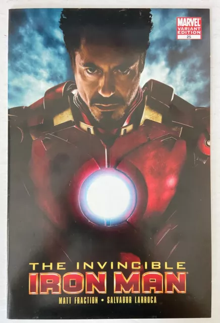 INVINCIBLE IRON MAN #25 1:10 MOVIE PHOTO VARIANT Fraction Larocca 2010 VF+ 1st