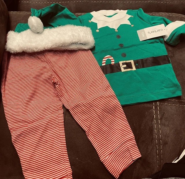 Carters Infant Boys Size 12 Months Christmas 3 Pc Outfit MSRP $26