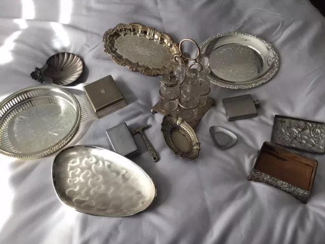 Silver Plated Joblot Including Falstaff