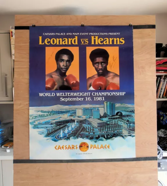 SUGAR RAY LEONARD vs. THOMAS HEARNS (1) : Original Onsite Boxing Poster VIP SRL