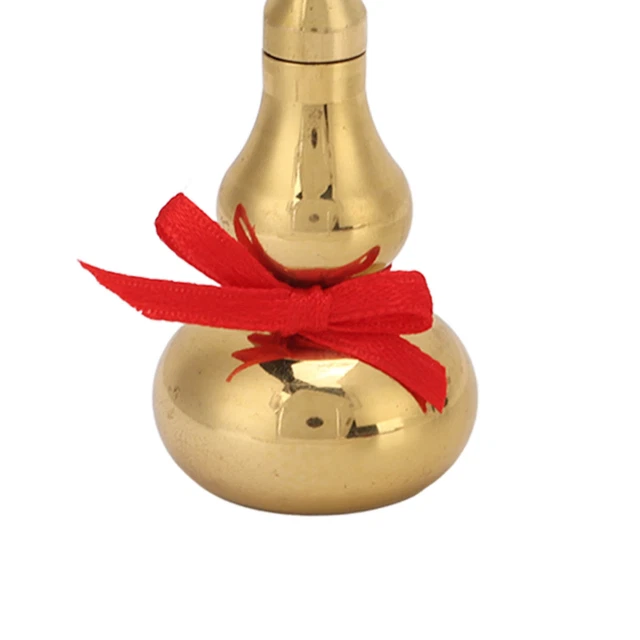 1 Gourd Statue Brass Exquisite Workmanship Office Decoration UK New