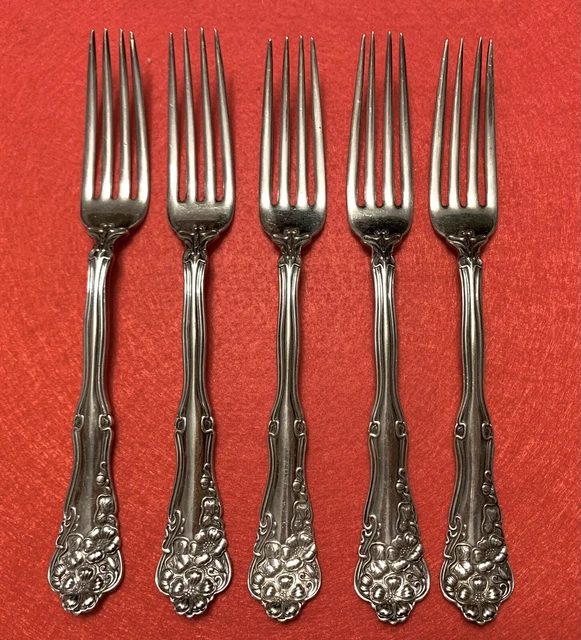 Set Of 5 Wm. Rogers Pat 1904 Berwick Diana 5 Dinner Forks Silverplate Set Of 5 Wm. Rogers Pat 1904 Berwick Diana 5 Dinner Forks Silverplate