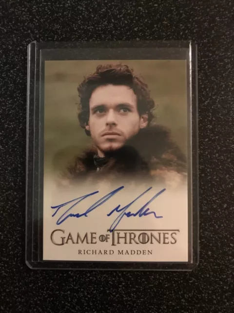 Game of Thrones Season 2  Richard Madden Stark Robb Signed Autograph Card