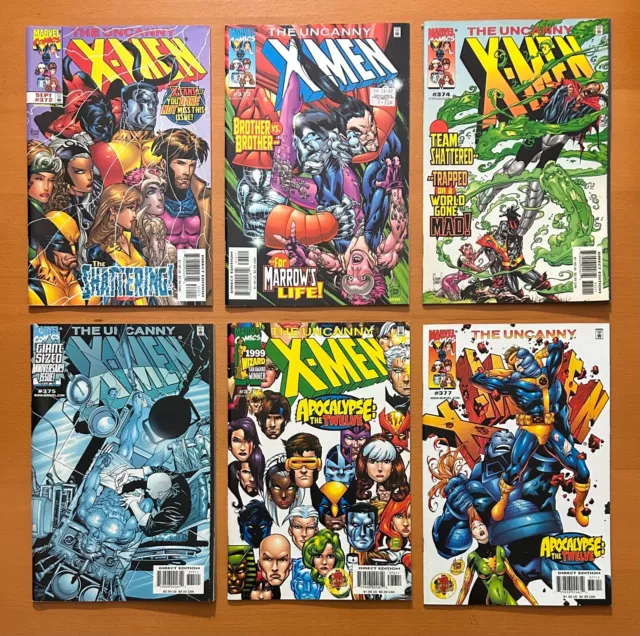 Uncanny X-Men #366 bis #532 MASSIVE Auflage von 160+ Comics (Marvel 1999) RIESIGES Jobpaket 3