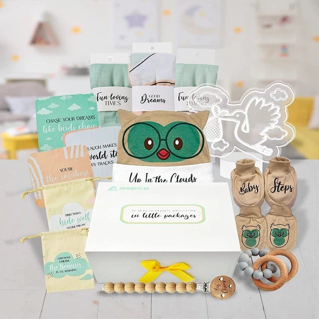 Gift for Baby Shower, New Baby Gift Basket – 15Pcs Baby Boy Gift and Baby Girl B