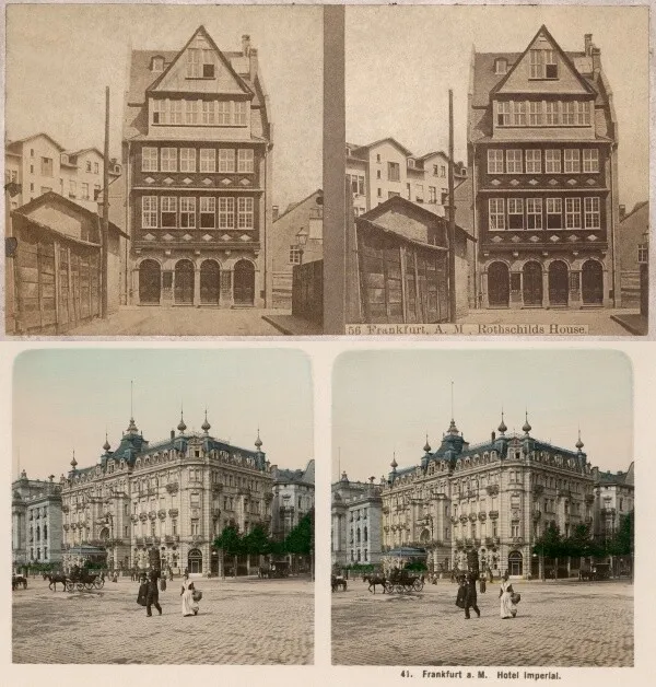 20 Stereofotos Frankfurt / Main in Germany - Motive 1870-1906 Lot 1