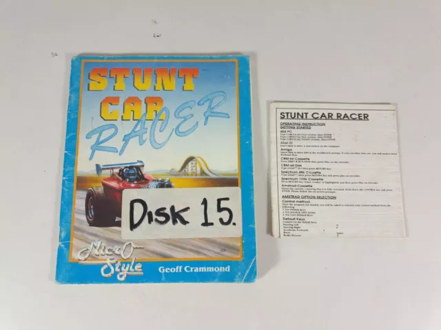 ⭐Stunt Car Racer Anleitung AMIGA/Atari ST/PC/C64/Spectrum/Amstrad Multilanguage⭐