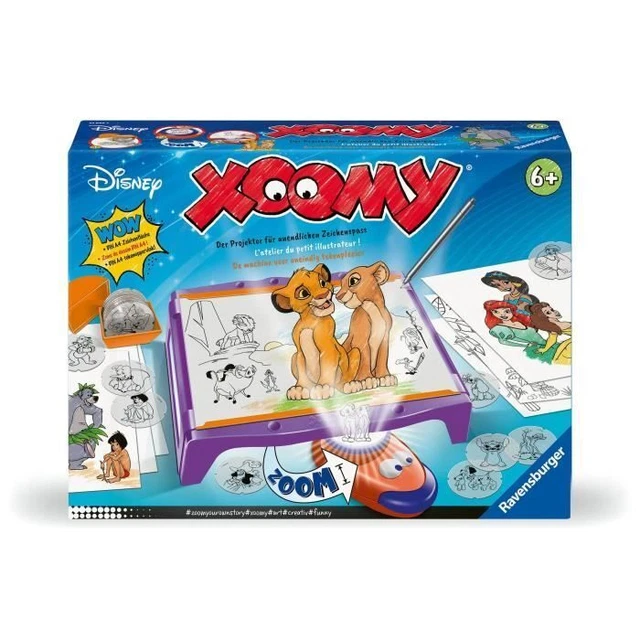 Ravensburger Xoomy Licorne – Machine à Dessiner Transportable Avec Zoom 4 Niveaux, Dès 6 Ans, Activité Créative
