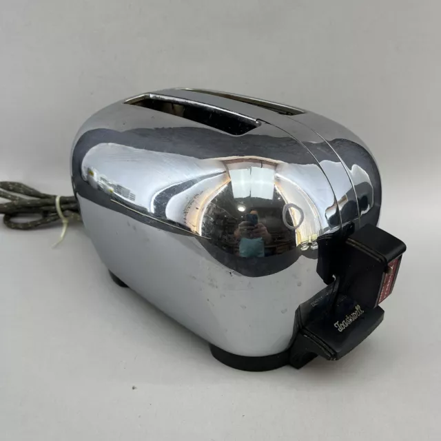 Toastwell 350 Mid Century Chrome Toaster Midcentury Mod Tested Retro Antique