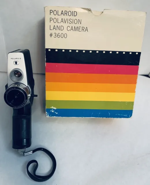 Polaroid Polavision Land Camera 3600 In Box 8mm Zoom  Film Movie Camera Vintage